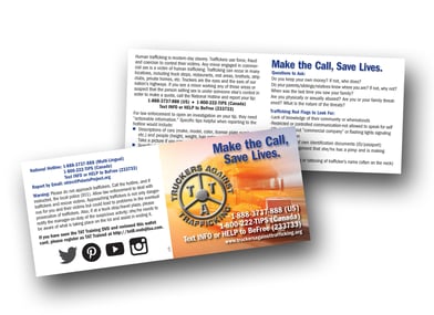 Truckers Against Trafficking Wallet cards
